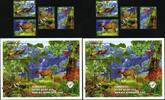 Briefmarken Vietnam Tiere Nationalpark Vogel Gecko Insekt Postfrisch MNH -
