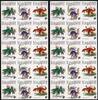 Briefmarken Singapur Singapore 1998 Dinosaurier Prähist. Tiere 874-876 Folienblatt MNH -