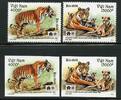Briefmarken Vietnam 2022 Tiger Forum Wildkatzen Wildtiere A/B Gezähnt und Geschnitten MNH -