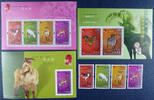 Briefmarken Hongkong 2003 Jahr des Schafes Year of the Ram Neujahr 1083-86 Block 110-112 MNH -