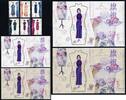 Briefmarken Hongkong Qipao Kleidung incl. Textilblock Chinese Dresses Clothes MNH -