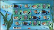 Briefmarken Hongkong 2003 Zierfische Fische Fishes Poissons Pesci 1105-1108 Kleinbogen MNH -