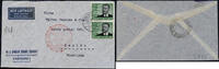 Briefmarken 2 RM Katapult Dt. Reich Brief Paar Hamburg nach Recife Catapult / 356 -