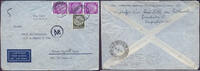 Briefmarken Ae LATI Dt. Reich Brief 11.1.41 Hamburg Rio de Janeiro Zensur Ae FFM / 2075 -