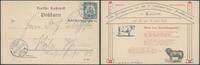 Briefmarken DSWA 1902 AK Ausstellung mit L1 Ausstellungsplatz EF 5 Pfg Windhuk 21/6/02 / -