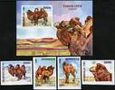 Briefmarken Mongolei 2022 Kamele Camels Nutztiere Tiere Reittiere Ungezähnt Imperf MNH -