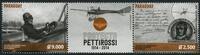 Briefmarken Paraguay Erstflug Hist. Flugzeug Pilot Pettirossi Airplane Aircraft MNH -