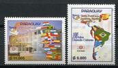 Briefmarken Paraguay UPAEP Flaggen Flags Landkarte Map Postwesen 5093-5094 MNH -