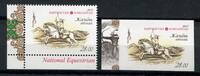 Briefmarken Kirgisien Kyrgizstan Pferd Reiter Horse Gezähnt + Ungezähnt MNH -