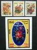 Briefmarken Irak Iraq 2002 Frühlingsfest Rosen Nelken Blumen Flowers 1678-1680 + Block 100 -