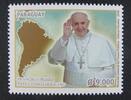 Briefmarken Paraguay Papst Franziskus Pope Francis Religion Landkarte Map MNH -