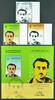Briefmarken Palästina Palestine Mahmoud Schriftsteller Writer 285-287 Block 37 MNH -