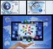 Briefmarken Palästina Palestine Welt-Telekommunikationstag Internet Computer MNH -