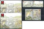 Briefmarken Laos Lao 2001 Reiher Vögel Birds Oiseaux Uccelli 1779-1782 Block 185 A B MNH -