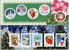 Briefmarken Japan Winter Grußmarken Schneemann Herz Rentier Katze Vögel 4425-4434 MNH -