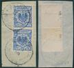 Briefmarken DP China 48 d Paar Luxus-Briefstück Shanghai b Geprüft BPP Steuer €500/95 -
