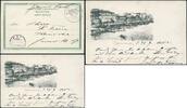 Briefmarken DP China Boxeraufstand MSP 26 Rhein/Ablösung AK Port Said Hannover / 580 -