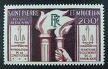 Briefmarken St Pierre und Miquelon SPM Verfassung Constitution Fackel 392 MNH -
