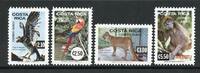 Briefmarken Costa Rica 1980 Tiere Harpyie Ara Puma Klammeraffe Animals 1099-1102 MNH -