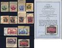 Briefmarken 5 Mark DP Türkei 1905 Michel 24-35 Briefstücke Luxus HW Geprüft + Foto-Attest /57 -