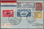 Briefmarken Zeppelin 1935 Paraguay 16. SAF 3. Pendelfahrt Reko-Karte Lorch Si 338 /  2232 