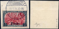 Briefmarken DP Türkei 1905 Michel 47 a Briefstück Luxus C`nopel 19/05/06 Geprüft BPP / 73 -
