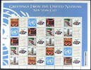 Briefmarken UNO New York 2003 Grußmarken Bogen Flaggen Gebäude Architektur 941-945 I MNH -