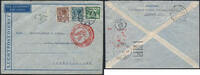 Briefmarken Katapult Niederlande Brief Hengelo Berlin Buenos Aires Catapult / 412 -