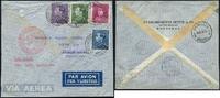 Briefmarken 1937 Katapult Belgien Brief 18,75 bfr Mouscron Buenos Aires Catapult / 459 fast st