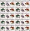 Briefmarken Singapur Singapore 1998 Dinosaurier Prähist. Tiere 874-876 Folienblatt MNH -