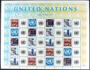 Briefmarken UNO New York 2007 Grußmarken Bogen Flaggen Gebäude Architektur 1057-1061 MNH -