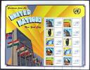 Briefmarken UNO New York 2009 Grußmarken Bogen Flaggen Gebäude Skulptur 1154-1158 A MNH -