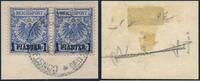 Briefmarken DP Türkei Michel 8a Paar Briefstück ° Constantinopel Jäschke-L BPP / 50 -