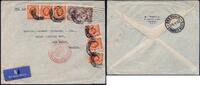 Briefmarken Katapult Brief MiF Seahorse 2/6 London Brasilien Catapult H 463 / 1074 -