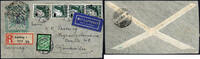 Briefmarken Katapult Dt. Reich Weihnachtsflug Reko-Brief Hamburg Uruguay Catapult / 285 -
