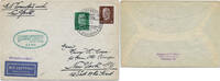 Briefmarken Katapult 1931 Dt. Reich Brief Seepostaufgabe USA Catapult H 54 b / -