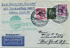 Briefmarken Katapult 1932 Dt. Reich Brief Seepost Bremen New York Catapult H 105 b / -