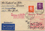 Briefmarken Katapult 1932 Dt. Reich Brief Nachbringeflug Köln New York Catapult H 106 c/1182 -