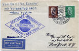 Briefmarken Katapult 1932 Dt. Reich Brief Seepost Europa New York Catapult H 109 b / -
