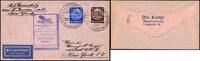 Briefmarken Katapult 1933 Dt. Reich Brief Seepost Europa New York Catapult H 133 b / -