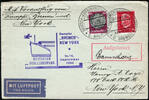 Briefmarken Katapult 1933 Dt. Reich Brief Seepost Bremen Aufgabeort Catapult H 131 b / -
