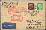 Briefmarken Katapult 1933 Dt. Reich Brief Seepost Europa New York Catapult H 137 b / -
