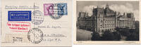 Ansichtskarte 1236 Briefmarken Dt. Reich 1931 Erstflug FFC Berlin München Rom   Reichstag / 