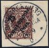 Briefmarken DOA Michel 10 ° Bismarckburg 26/9/01 ERSTTAG Luxus Briefstück RAR / 326 -