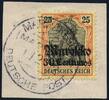 Briefmarken DP Marokko Michel 50 ° Marrakesch 1/2/12 Type 3 Luxus Briefstück / 96 -