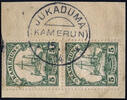 Briefmarken 1914 Kamerun Michel 21 Paar ° Jukaduma 15/1/14 Kabinett Briefstück / 107