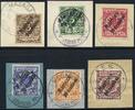 Briefmarken 1899 Krone DP Marokko Krone/Adler 1 - 6 kpl Briefstücke Luxus / 45 -