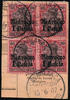 Briefmarken DP Marokko Michel 29 Block/4 ° Casablanca 15/6/07 Type 1 Briefstück/PA / 73 -