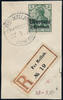 Briefmarken DP Marokko Michel 35 ° Fes-Mellah Type 1 Luxus Reko-Briefstück / 72 -