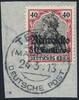 Briefmarken DP Marokko Michel 52 ° Tetuan 24/3/13 Type 2 Luxus Briefstück / 67 -